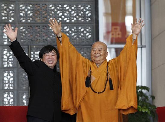 画家李自健和星云大师
