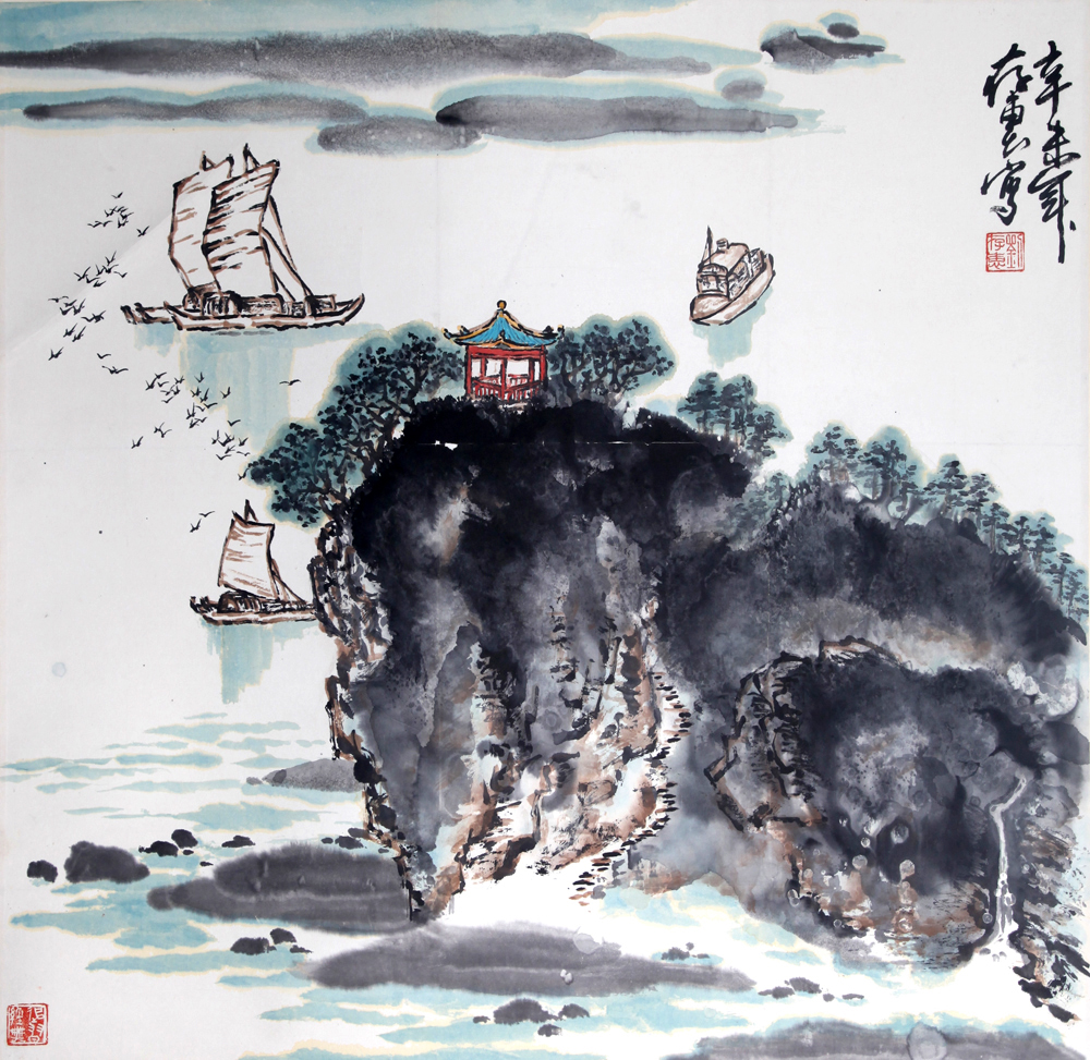《太湖帆影》