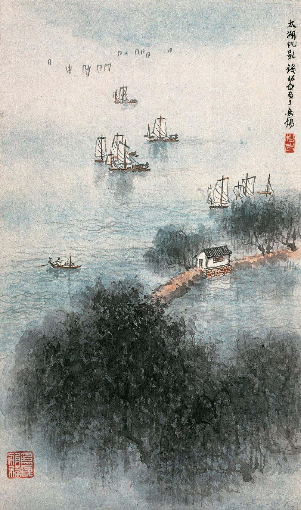 《太湖帆影》
