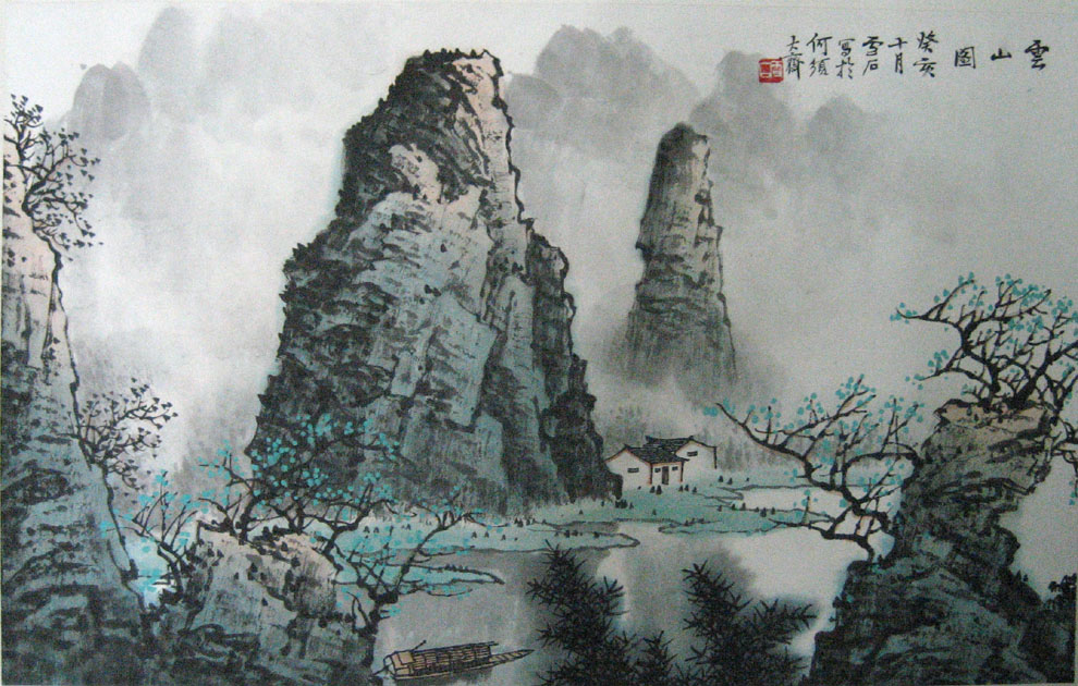 白雪石绘画作品