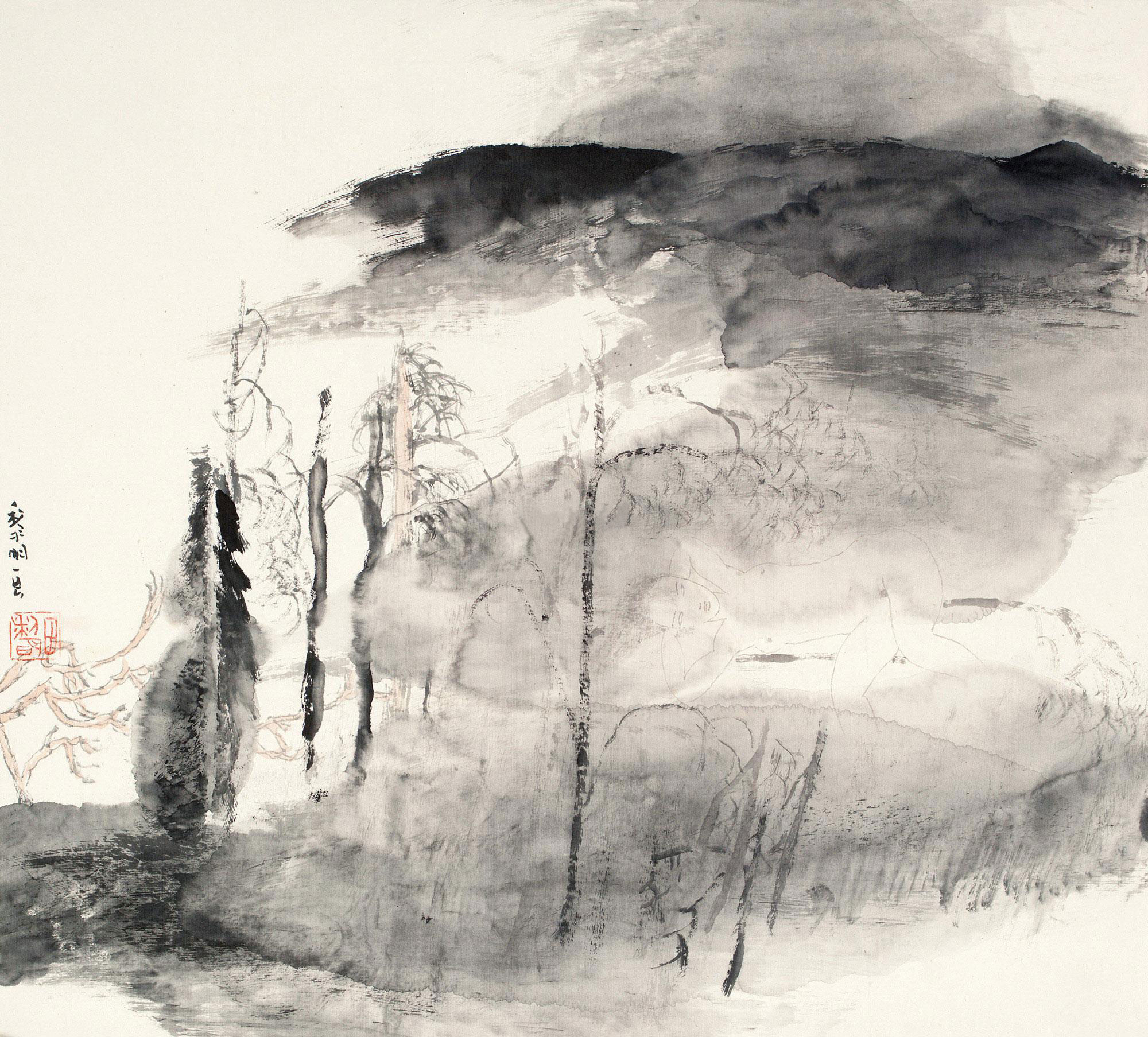 田黎明绘画作品