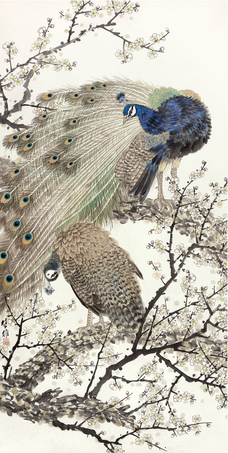 《梅花珍禽》