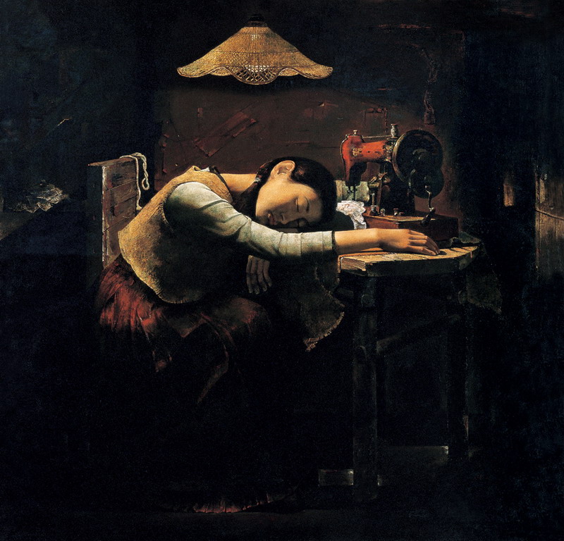 郭润文《梦归故里》布面油画 121×116cm 1995年