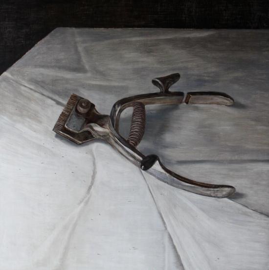 宁长亮 《推子》150x150cm 木板油画 2012年