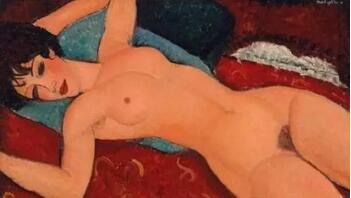 莫迪里阿尼《侧卧的裸女》