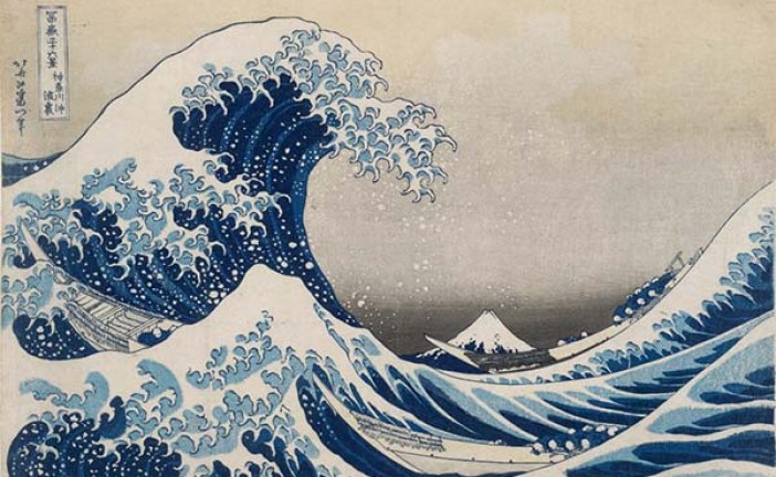 葛饰北斋创造的富士巨浪席卷大英博物馆