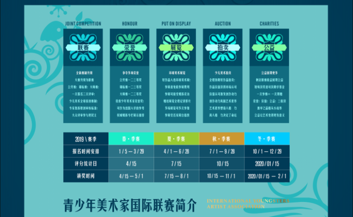 2019少儿书画大赛海报-青少年美术家国际联赛