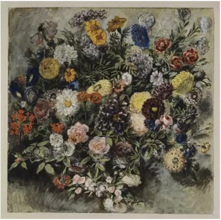 《花束》（Un Bouquet de fleurs），欧仁·德拉克罗瓦（Eugène Delacroix），欧仁·德拉克罗瓦国立美术馆，巴黎

Photo (C) RMN-Grand Palais (musée du Louvre) / Michèle Bellot