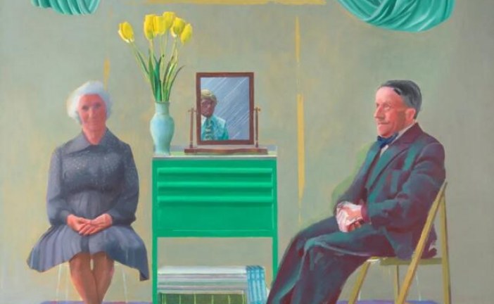 大卫·霍克尼作品《我的父母与我》首次展出