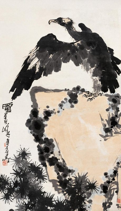 中国当代画鹰大师_朱祖国-ZhuZuGuo