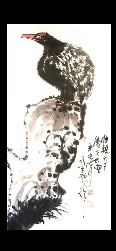 中国当代画鹰大师_朱祖国-ZhuZuGuo