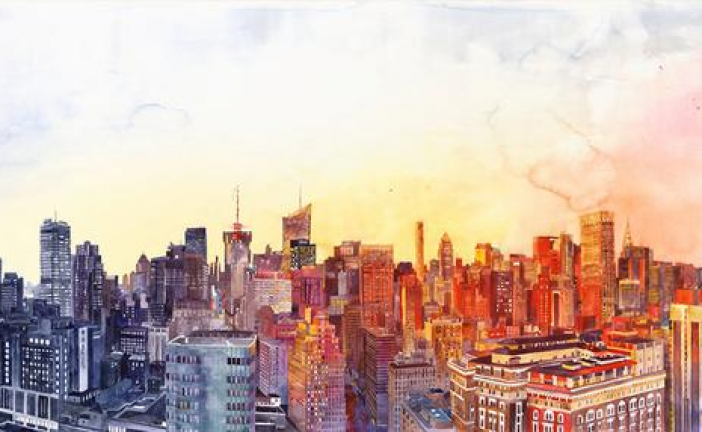 唯美梦幻的建筑水彩_波兰艺术家_Maja Wronska