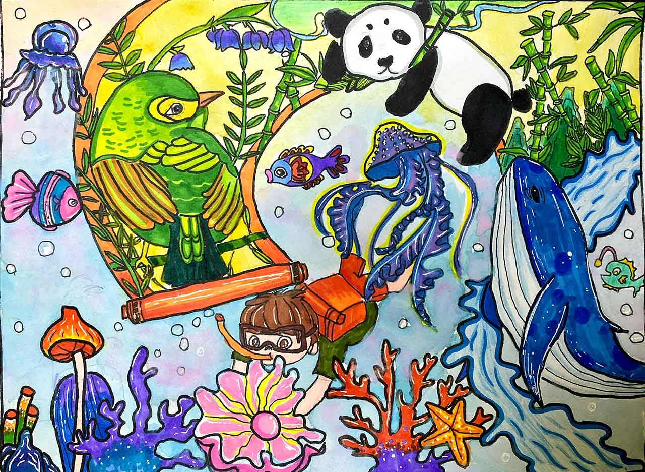 《护碧波千里盼百鸟来栖》盛恩泽_少美联赛