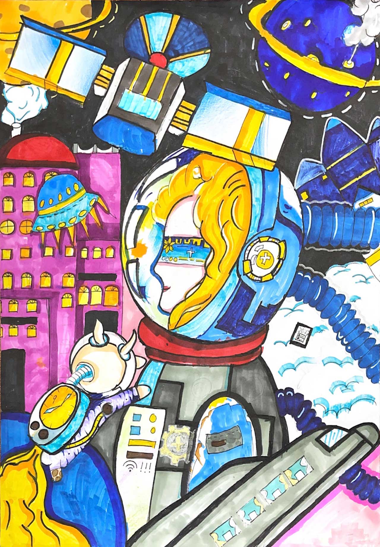 漫画《太空探险》李心怡_少美联赛