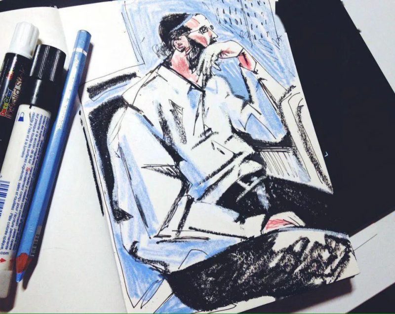 速写作品欣赏_俄罗斯插画师_Katerina Voronina