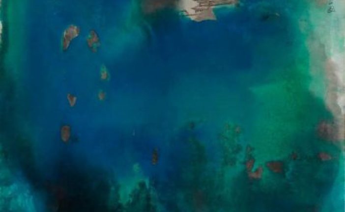 变幻异彩_张大千泼彩巨作_山寺飞泉_首现拍场